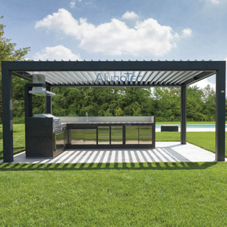 Pulverbeschichtung, motorisierte Öffnung, Dachbeschattung, Pergola für Terrasse