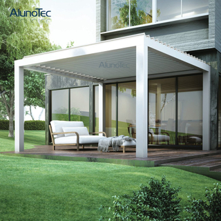 Terrassen-dekorativer Lamellen-Aluminiumpavillon-Garten-motorisierter Pergola-Pavillon 
