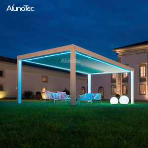 Verstellbare Lamellendach-Pergola für die Außenterrasse mit LED-Leuchten