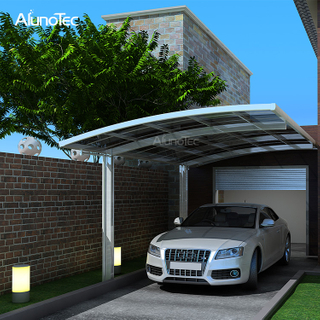 Wasserdichter Auto-Mulch, einseitiger Garagenschutz, Aluminium-Überdachung