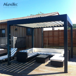 Modernes, dekoratives Design, Sonnenschutz, Lamellen, Dach, wasserdicht, für den Außenbereich, Pergola aus Aluminium 