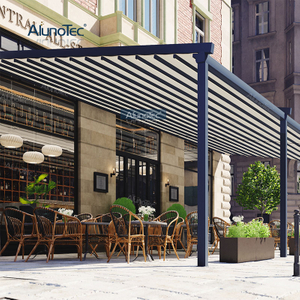 Öffnungs- und Schließmarkise, PVC-Pergola mit einziehbarem Dach für die Beschattung von Autos