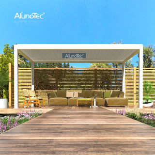 AlunoTec vollelektrische Wandmontage, 9 x 5 Meter, Pavillon, Aluminiumdach, DIY-Pergola-Sets, Gartenbau