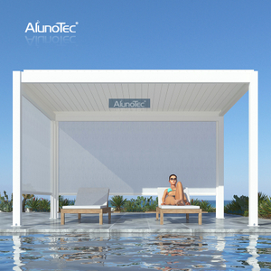 AlunoTec Großhandel, manuell bedienbare Öffnung, Dach, Garten, Markise, Vordach, Aluminium-Lamellen, Pergola, Pavillon