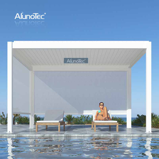 AlunoTec an der Wand montiert, 16 Fuß x 16 Fuß, schafft perfekten Schutz für Hinterhof-Terrassen, Schutz für Outdoor-Oasen, Pergola-Galerie