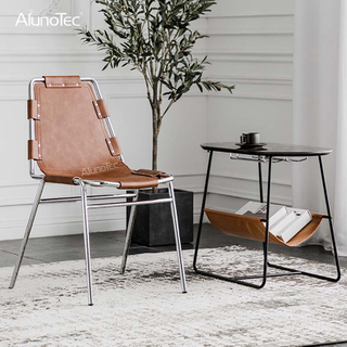 Luxus-Designmöbel, Stahl-Chrom-Rahmen, Leder-Bürostuhl für Wohnzimmer