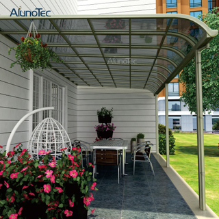 Outdoor-Dachüberdachung mit Aluminiumrahmen und Polycarbonat-Garten