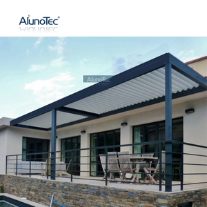 An der Wand montierte Aluminium-Sonnenschutzlamellen für Dachpavillons, bioklimatische Pergola-Sets