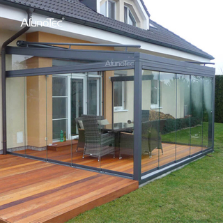  Aluminium Farme Patio Pergola Badewanne Duschtüren Außenrahmenlose Glasschiebetür