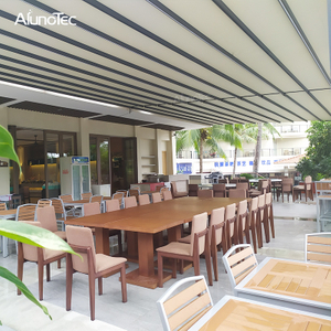 China Outdoor Remote Sun Screen Wasserdichte elektrisch verstellbare einziehbare Markise