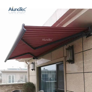 Sonnenschutz für den Außenbereich, motorisierte Terrassenabdeckung, Überdachung, Pergola, Aluminium, wasserdichter Pavillon, faltbares Dach, einziehbare Markise mit voller Kassette 
