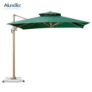 Römischer Design-Aluminium-Klapp-Freischwinger-Außenschirm für Terrassen-Sonnenschirme 